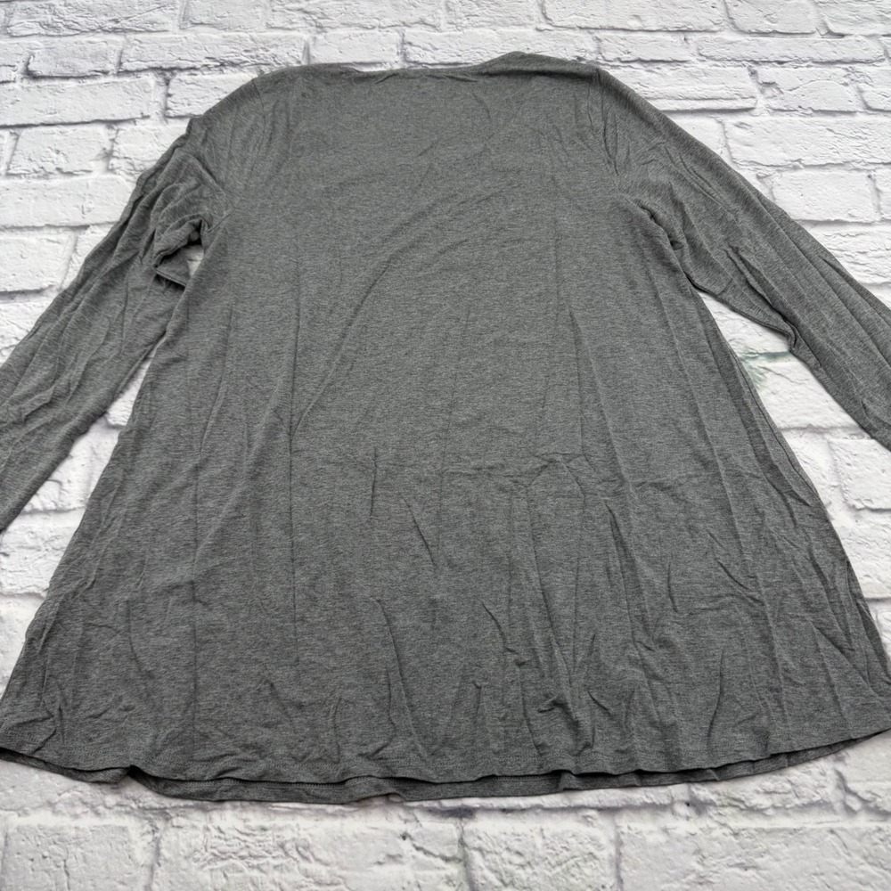 Soft Surroundings Womens Medium Grey Scoop Neck Long Sleeve Stretch Tunic Top - Picture 2 of 9